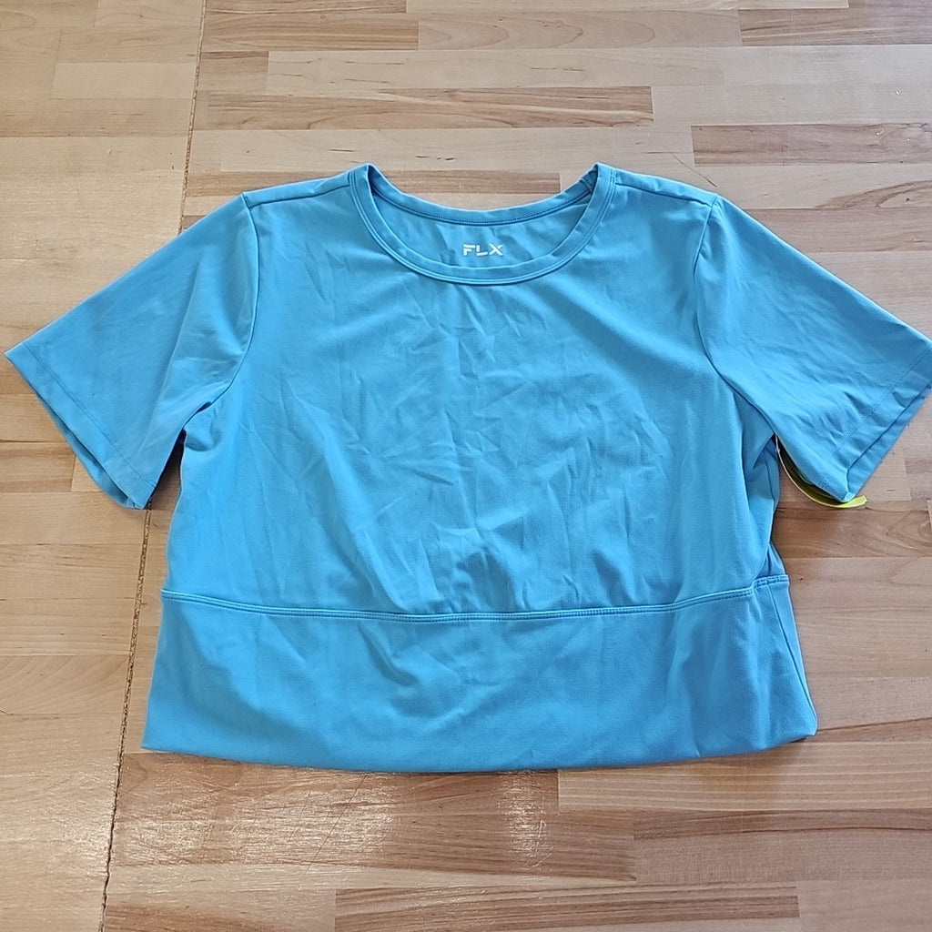FLX Size L Blue Athletic Tee