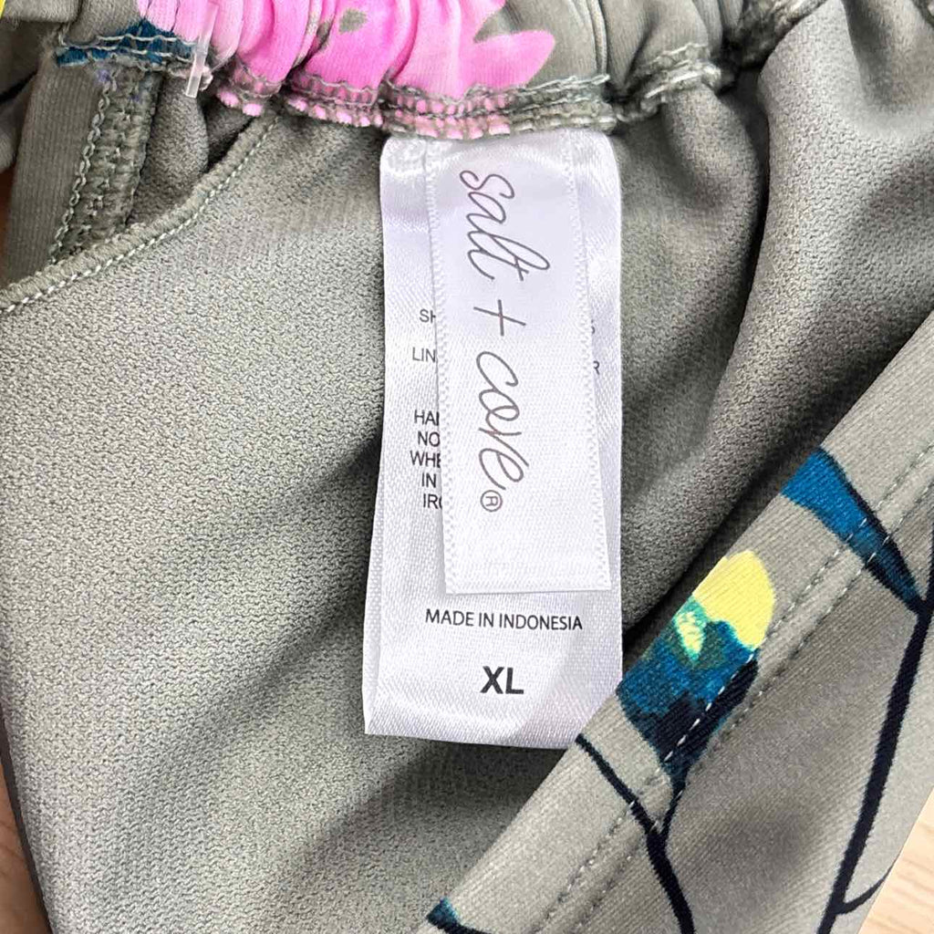Salt + Cove Size XL Floral-Print Sweetheart Bikini Top