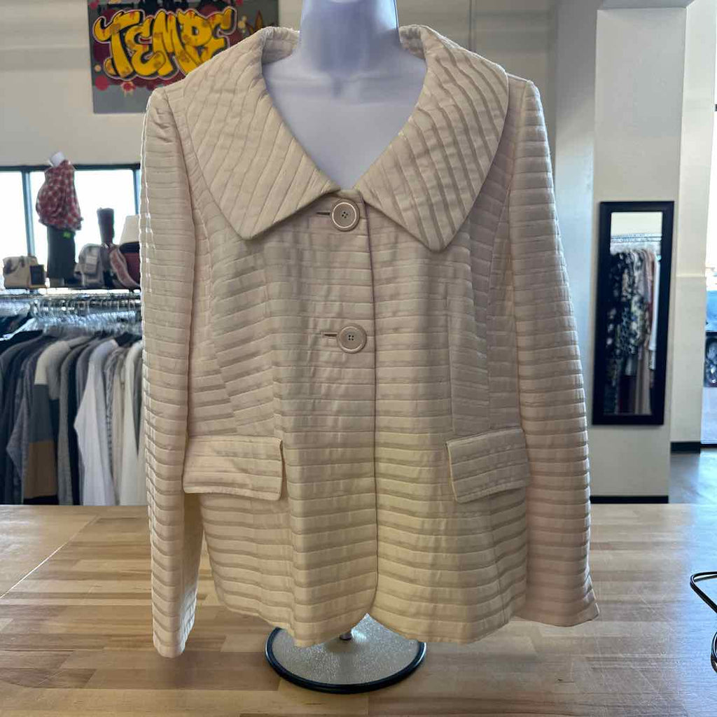 Ellen Tracy Size 14 White Jacket