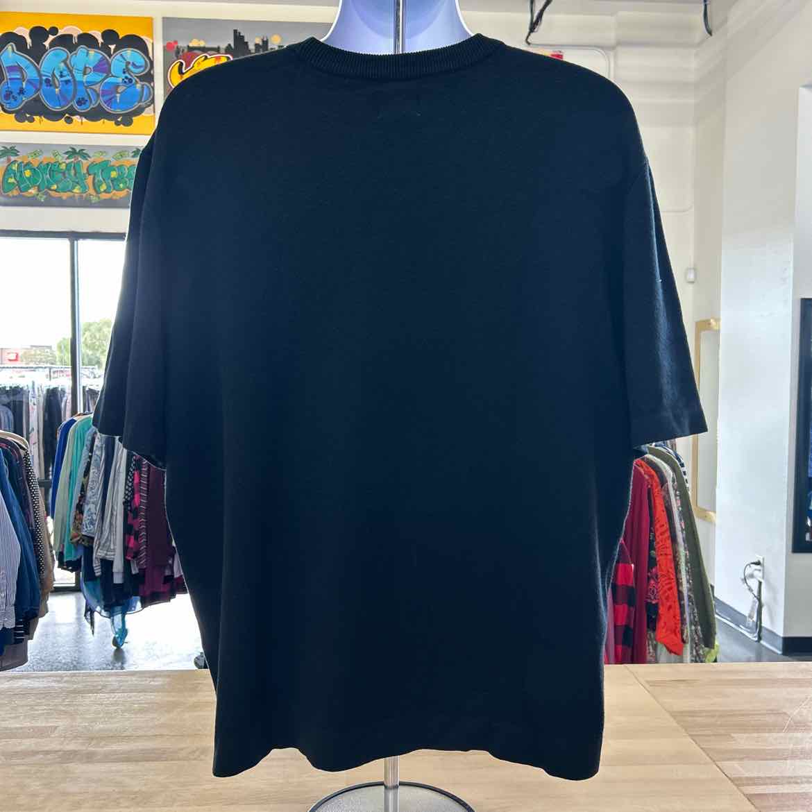 Mode of One Men's Relaxed-Fit Short-Sleeve Crewneck Sweater - Deep Black