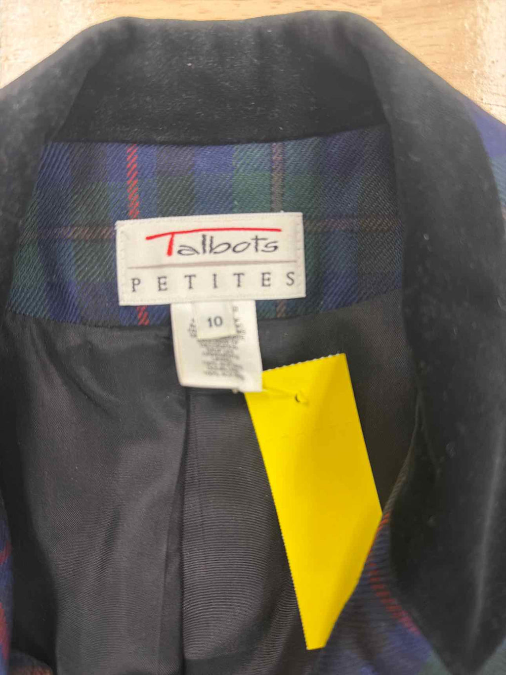 Talbots Size 10 Green/Blue Preloved Blazer