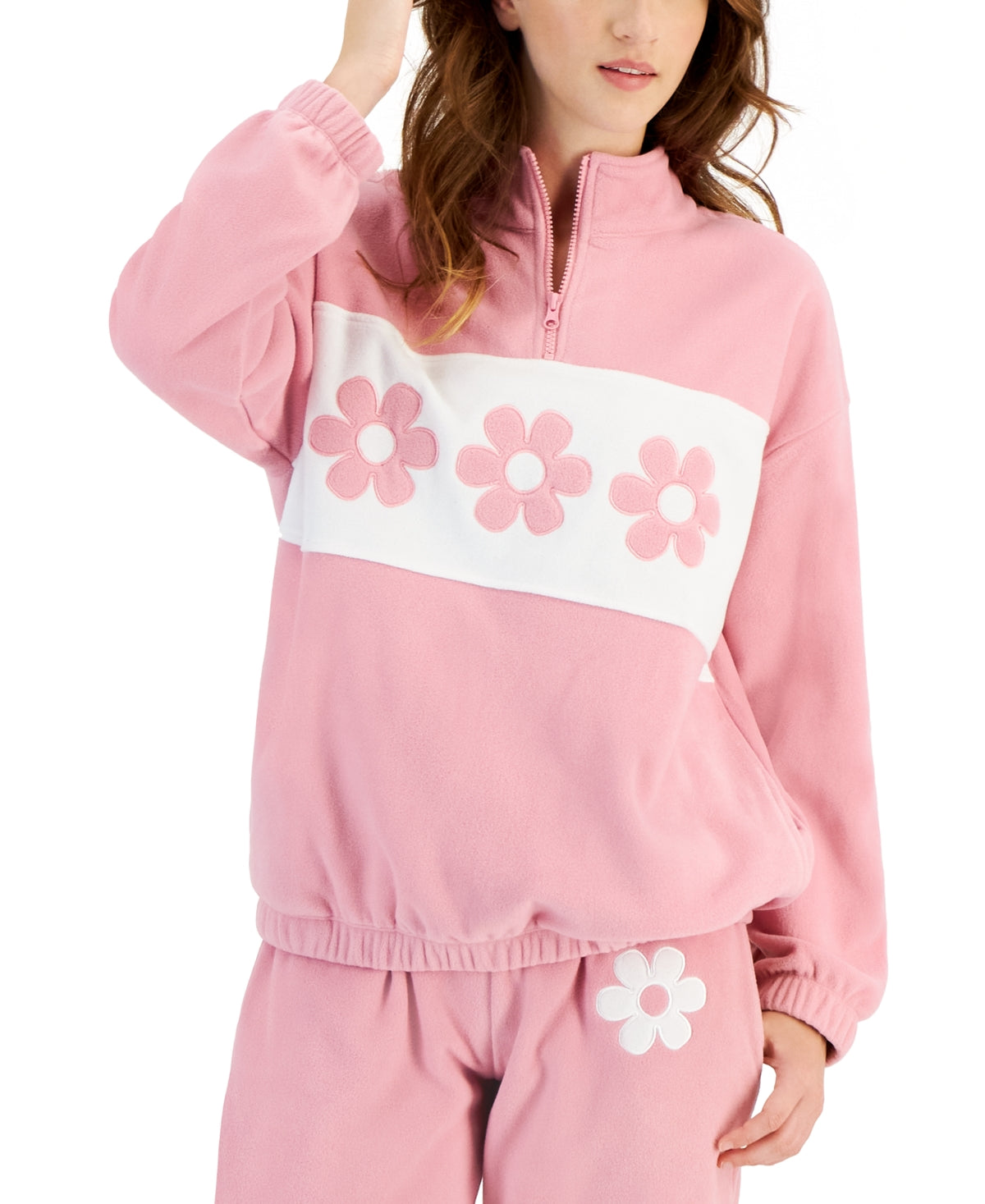 Rebellious One Size S Pink Fleece Jacket/Vest