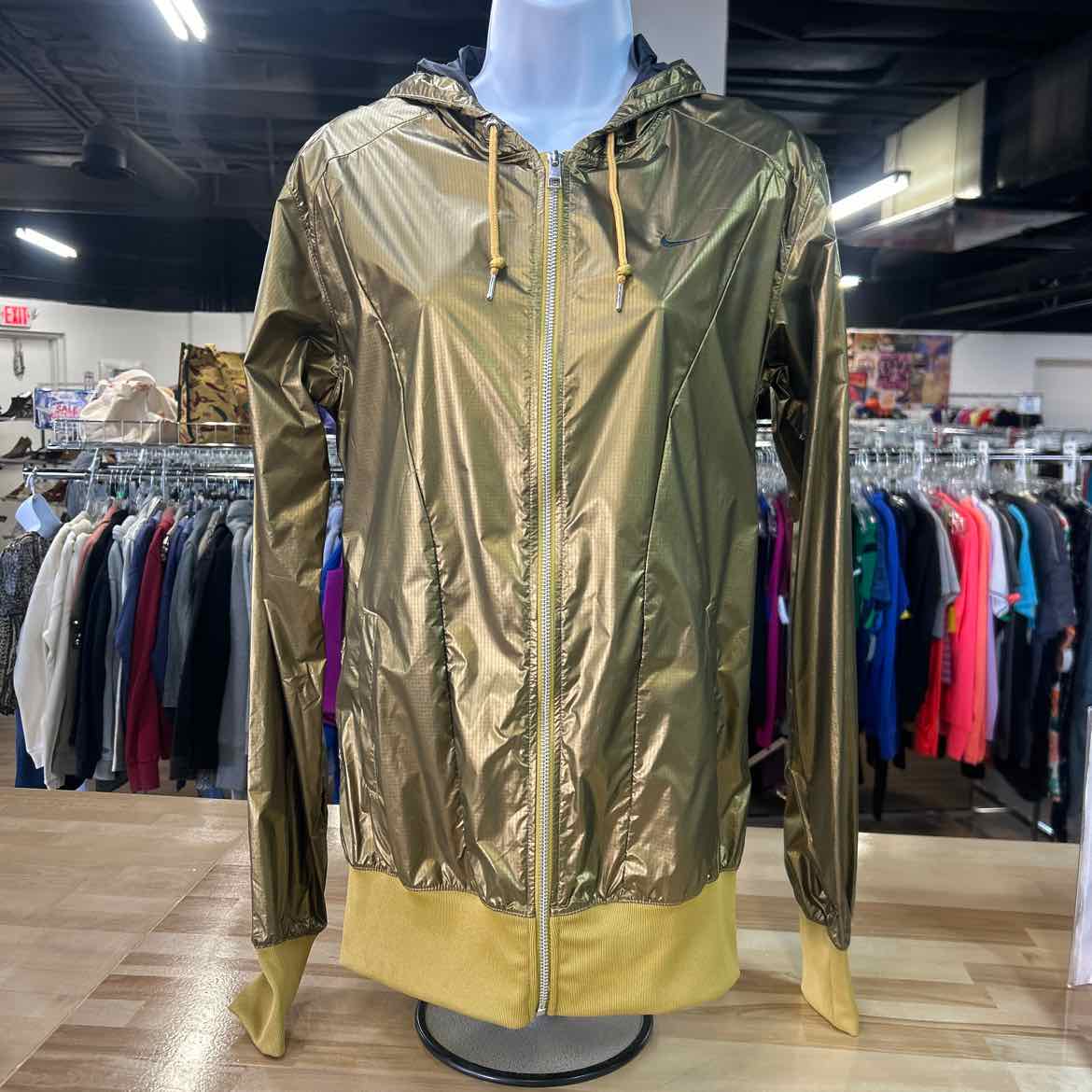 Nike Size PL Gold Preloved Athletic Jacket