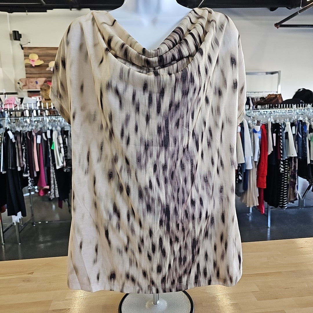 Kenneth Cole Size L Tan Blouse