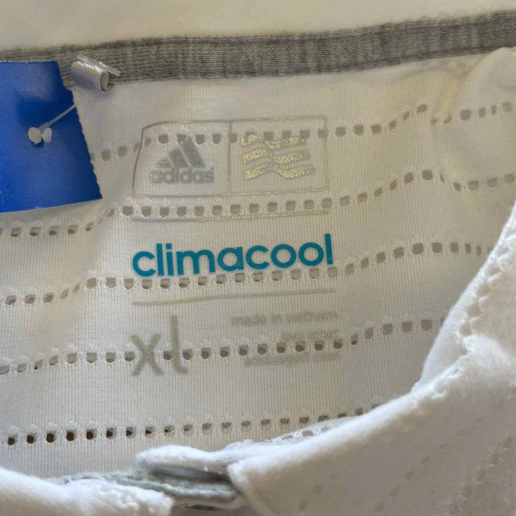 Adidas Size XL White Preloved MENS Polo