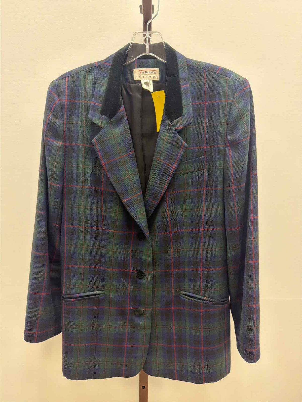 Talbots Size 10 Green/Blue Preloved Blazer