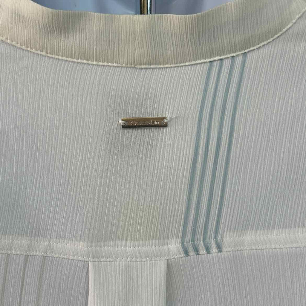 Calvin Klein Size XS White Preloved Blouse LS