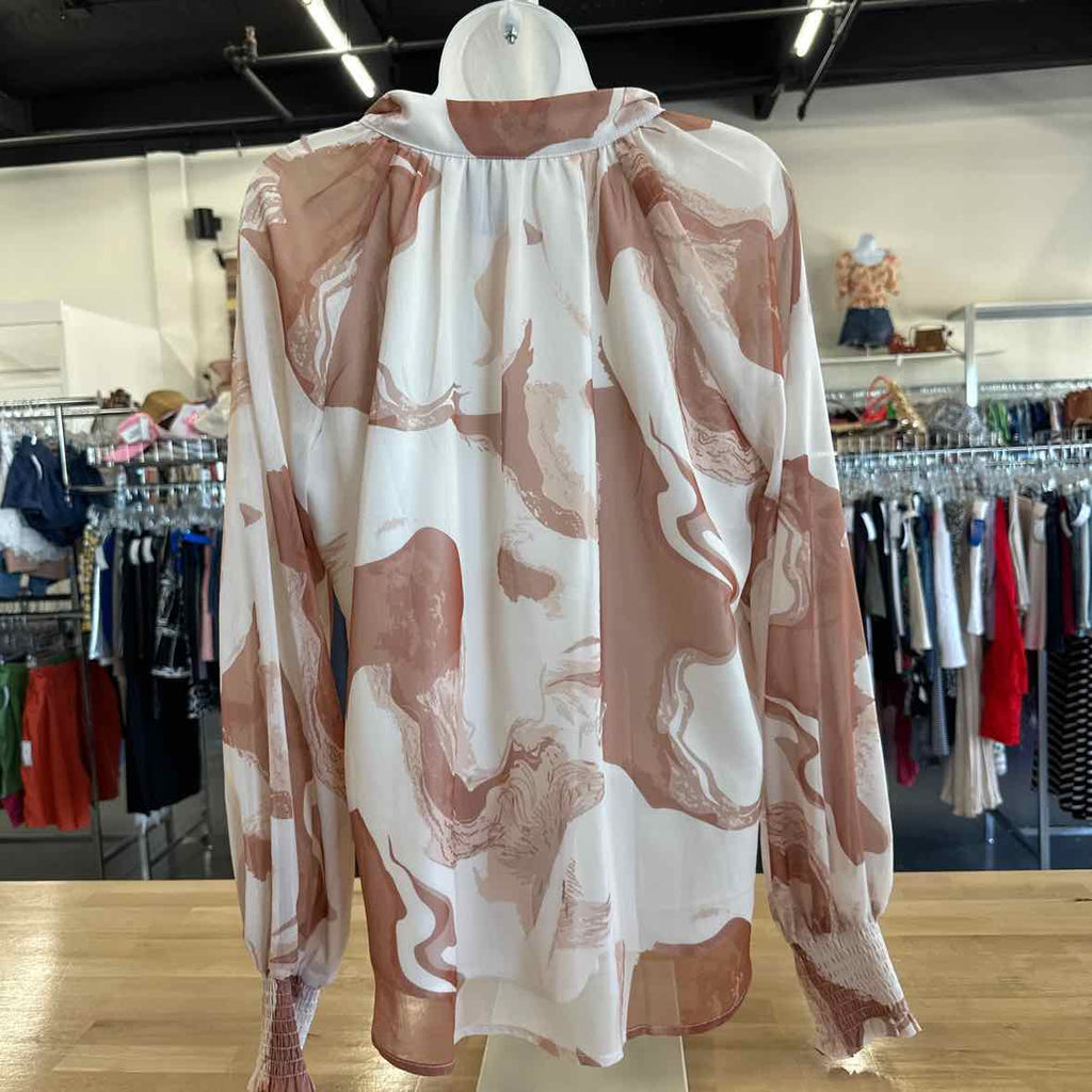 Zesica Size S White Button Down Shirt