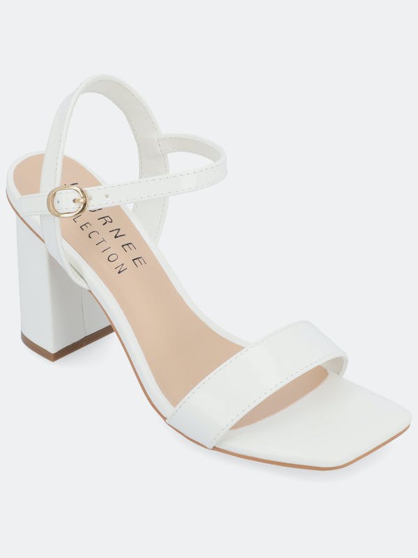 Journee Shoe Size 8 White Heels