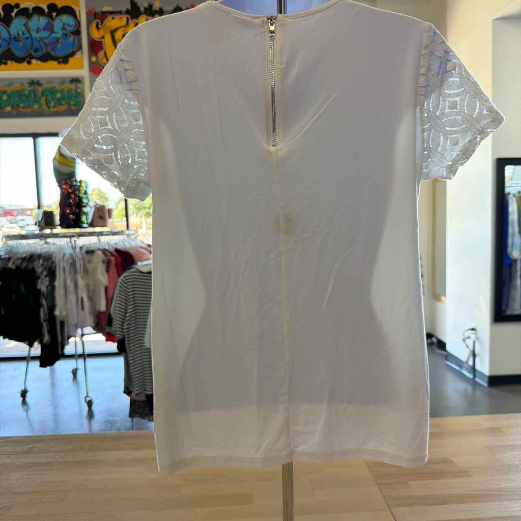 Market & Spruce Size S White Preloved Blouse LS