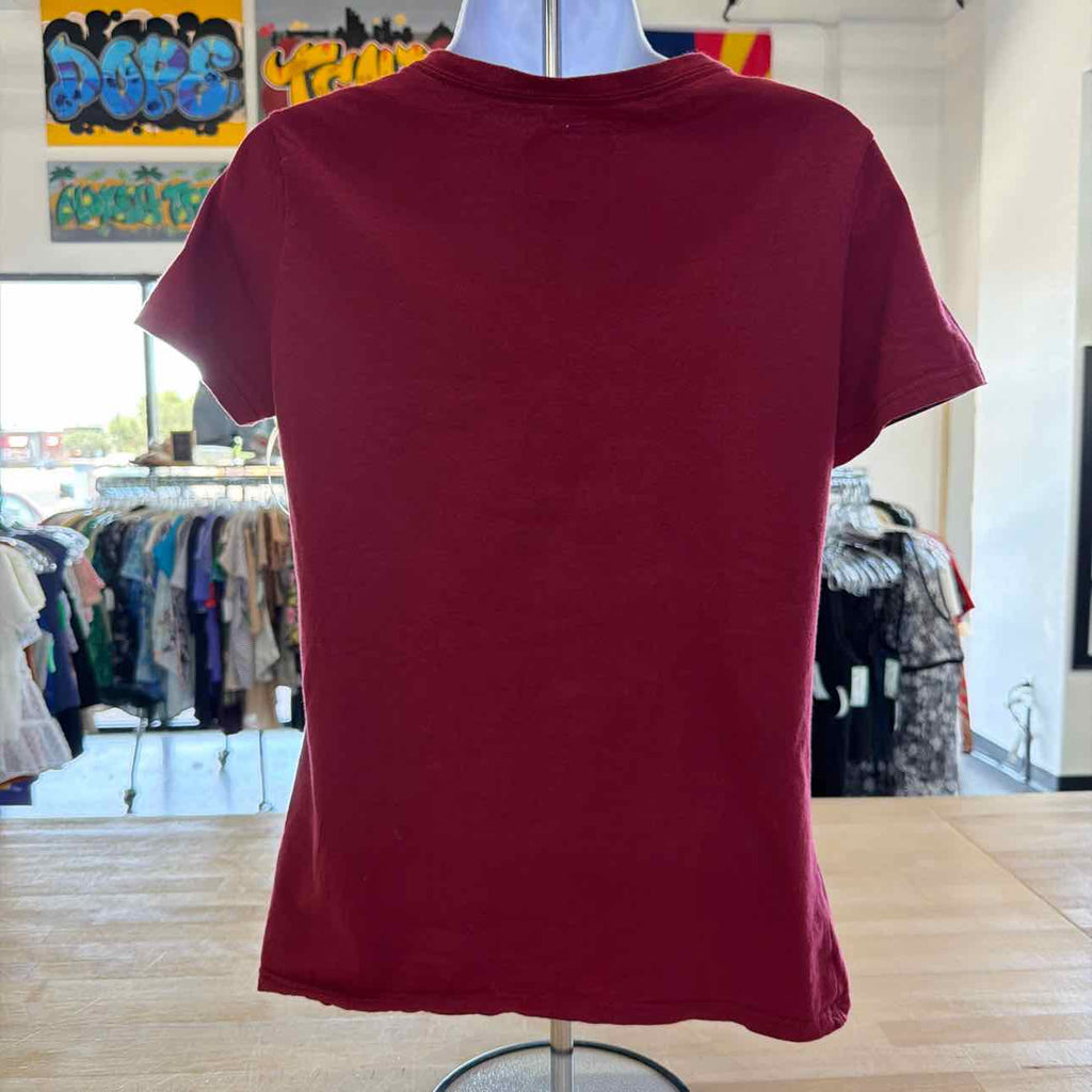 ASU Size S Burgandy Preloved T-Shirt SS