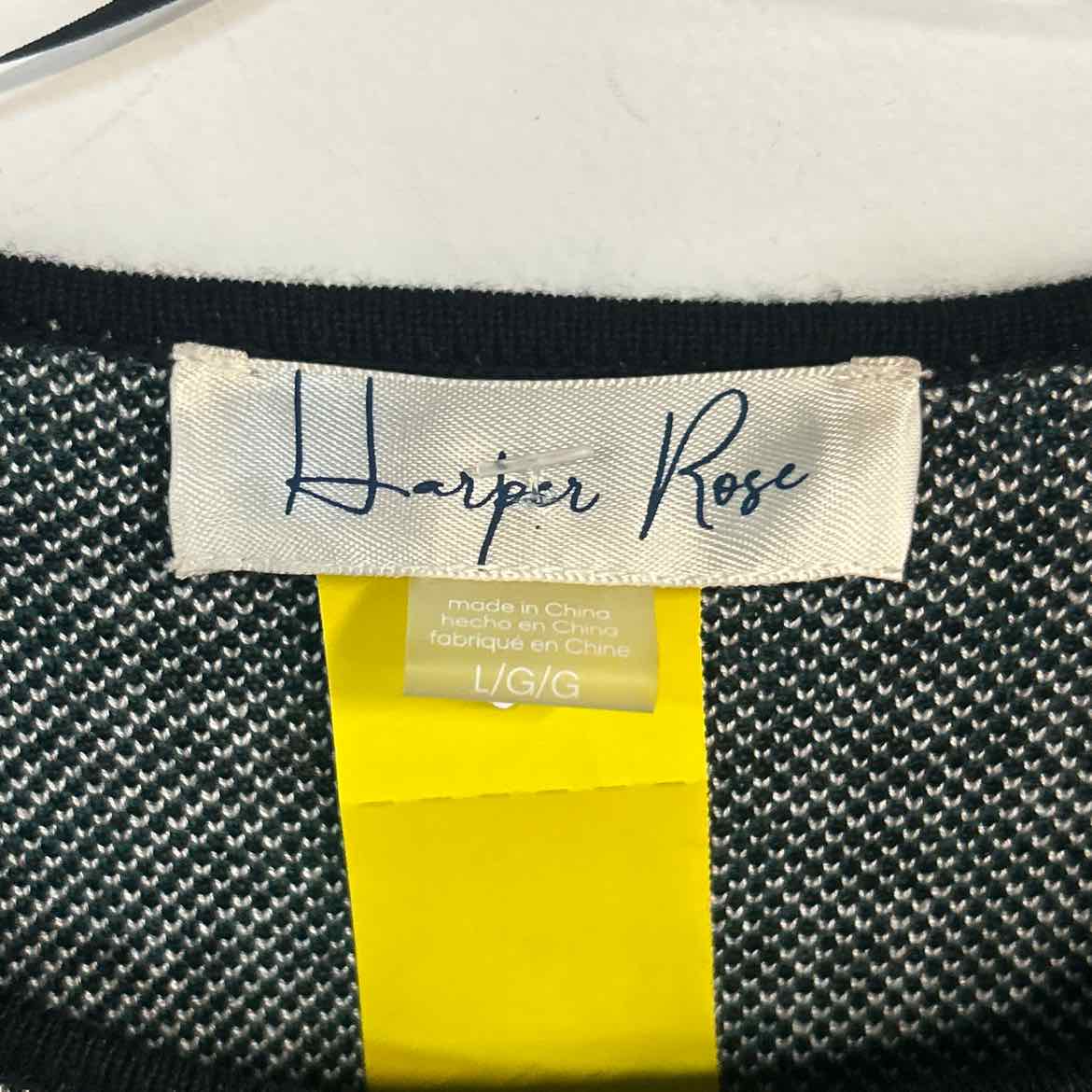 Harper Rose Size L White Blue Black Preloved Dress