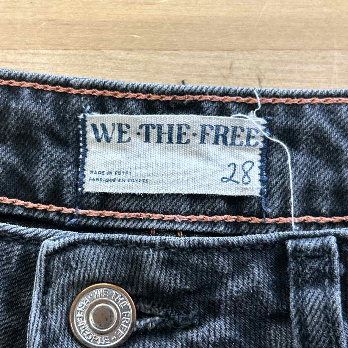we the free Size 28 Gray Denim Preloved Jeans