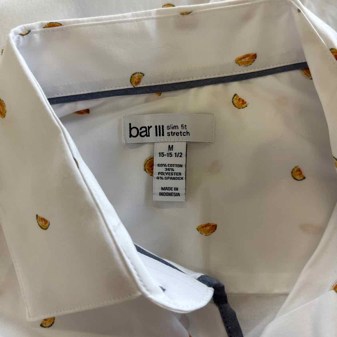 Bar Iii Mens Melon-Print Button Down Dress Shirt