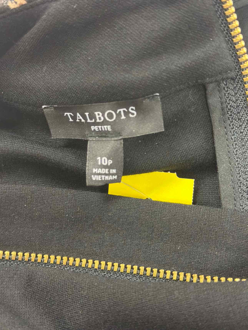 Talbots Size 10P Black Preloved Dress