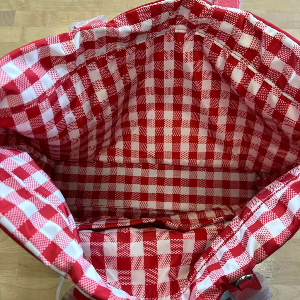 Madden Girl Reversible Extra-Large Tote Bag - Red, Gingham