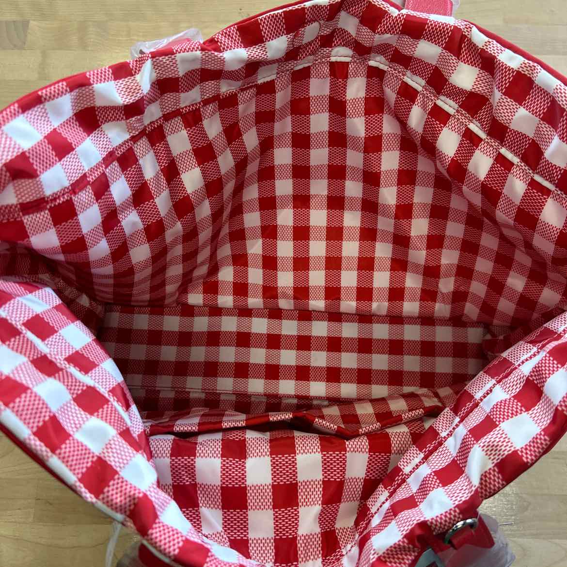 Madden Girl Reversible Extra-Large Tote Bag - Red, Gingham