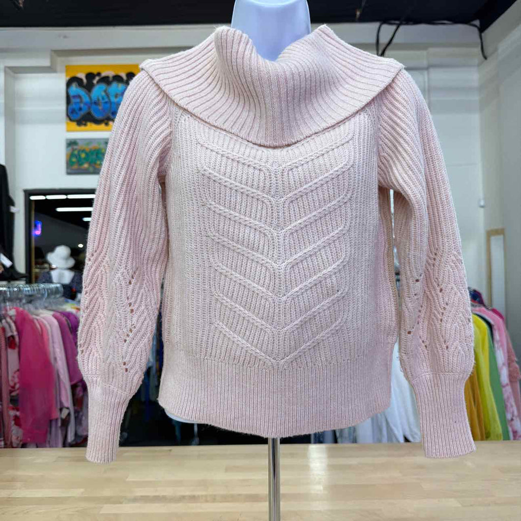 White House Black Market Size XS Pink Knit Preloved Sweater
