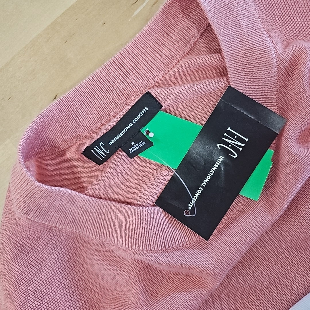 INC Size S Men's Sheer Crewneck T-Shirt - True Terracotta NWT