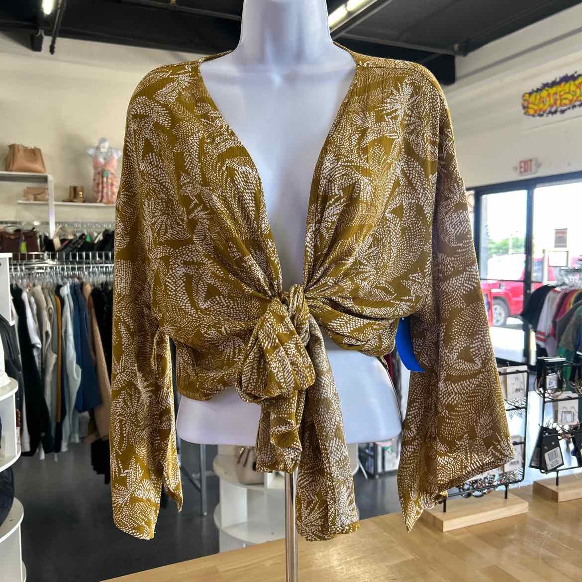 Japna Size S Yellow viscose Preloved Blouse LS
