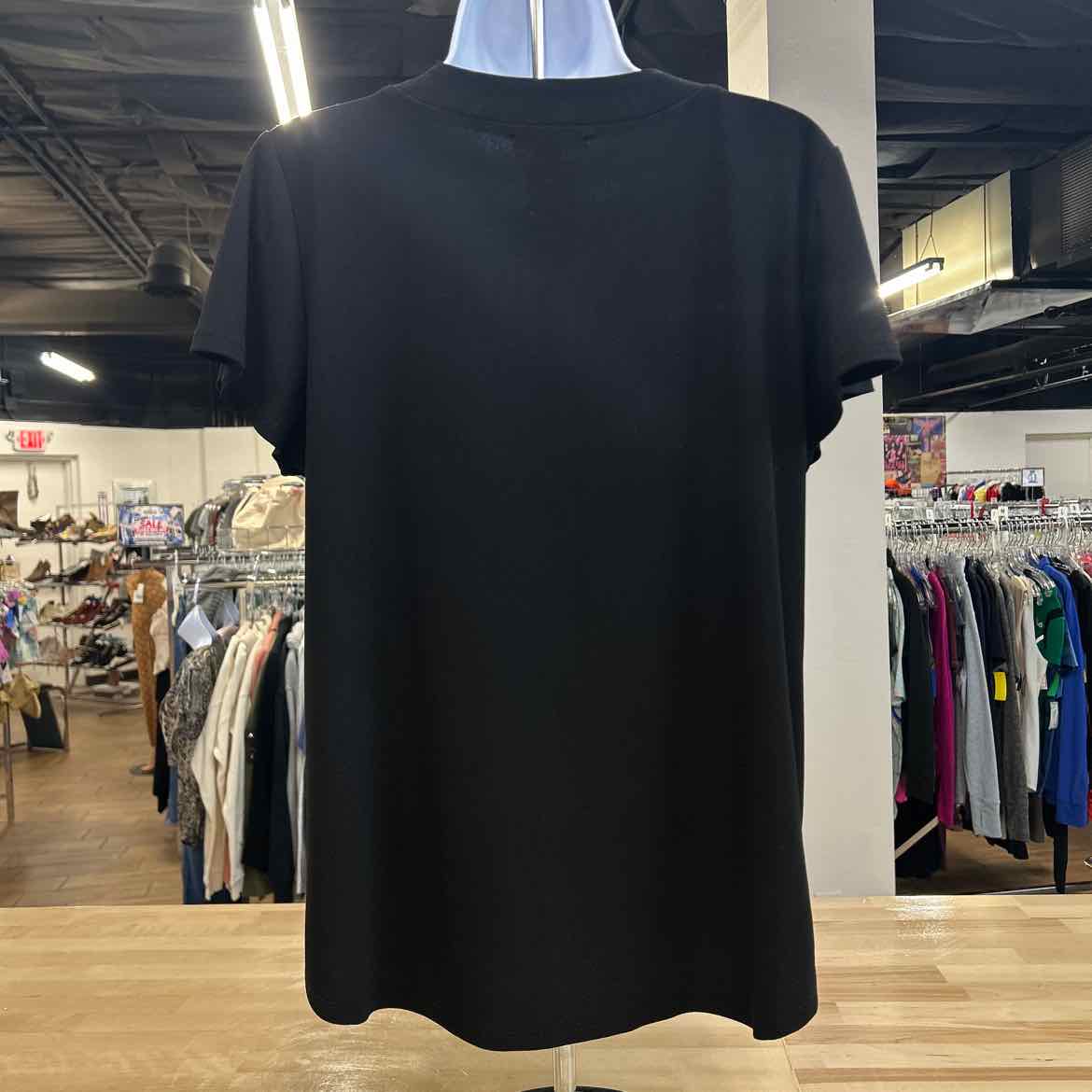 89th & Madison Size L Black Preloved Blouse SS