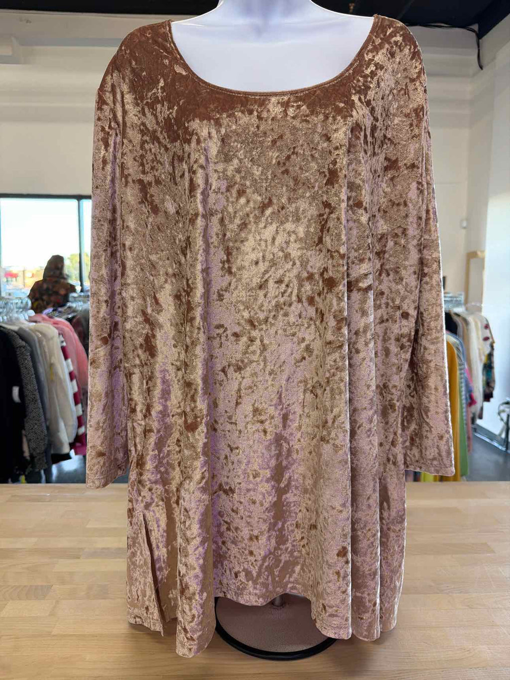 Slinky Brand Size 3X Pink Long Sleeve
