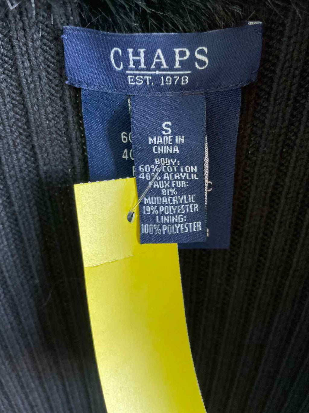 Chaps Size S Black Duster