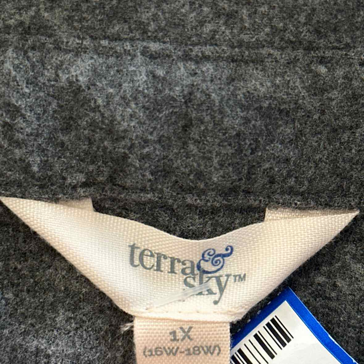 Terra & Sky Size 1X Gray Jacket