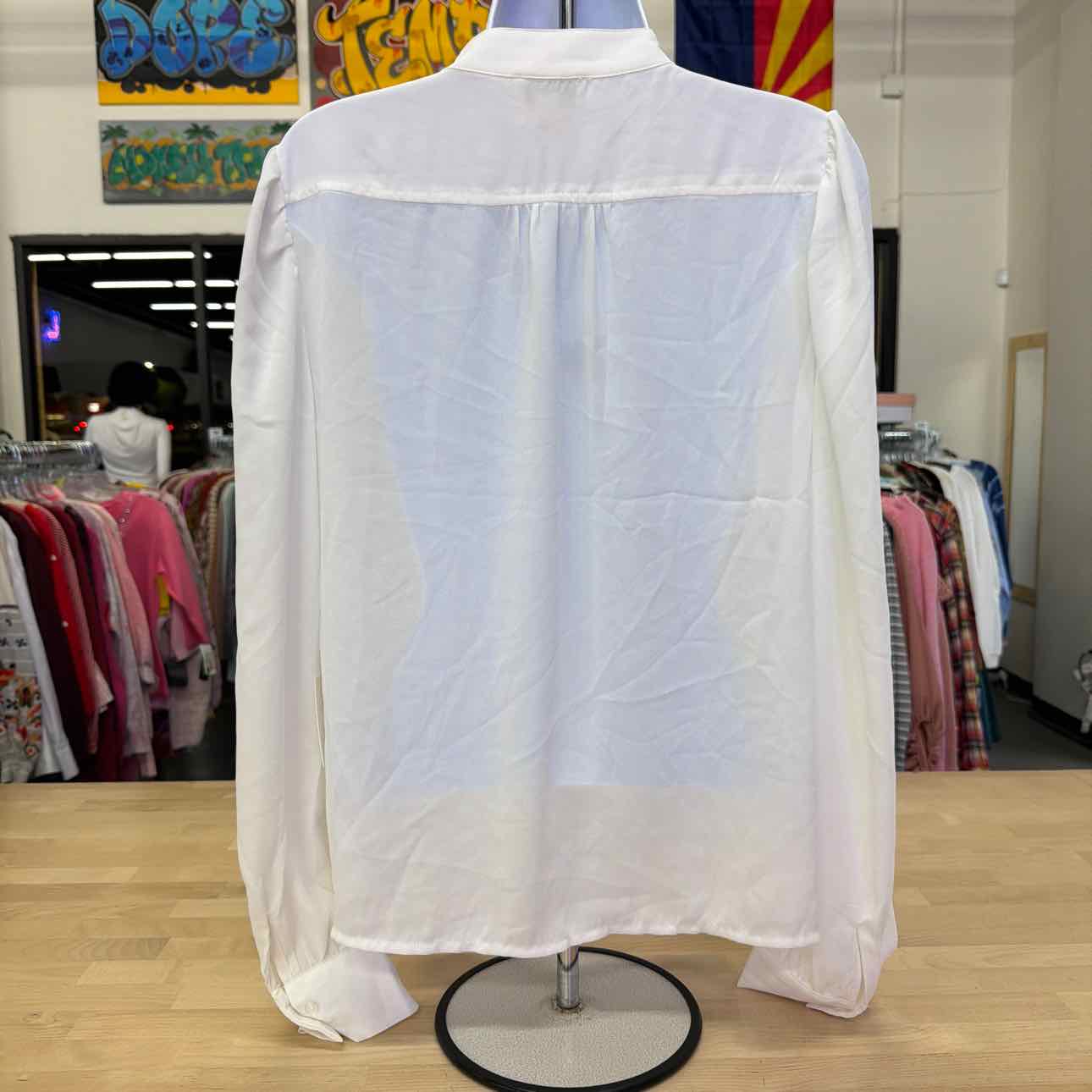 CeCe Women's Stand-Collar Long-Sleeve Blouse