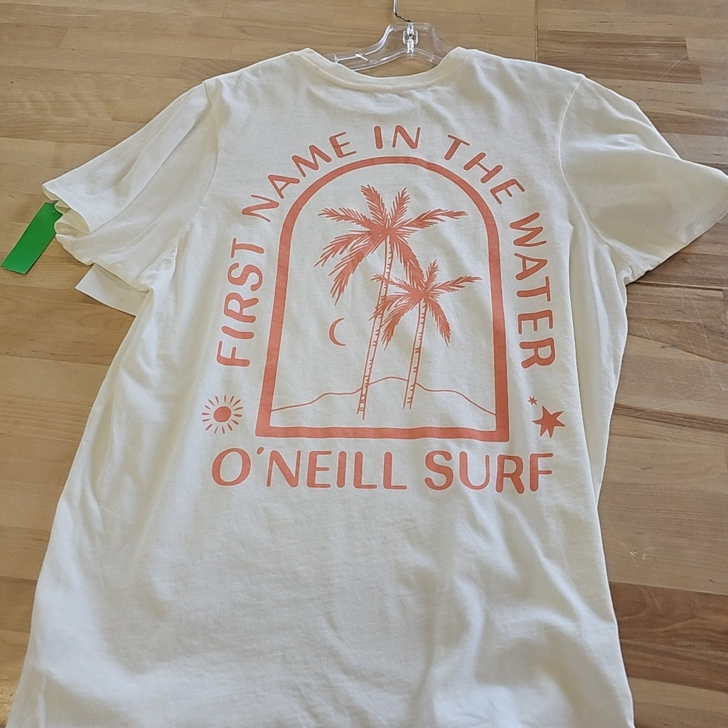 O'Neill Juniors' Byron Palms Cotton Crewneck T-Shirt - Winter White