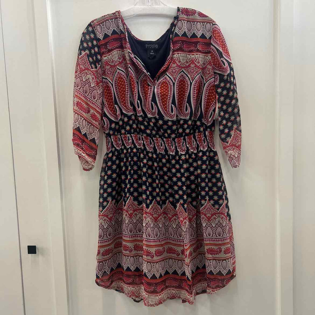 Enfocus Size 14 Multi-Color Preloved Dress