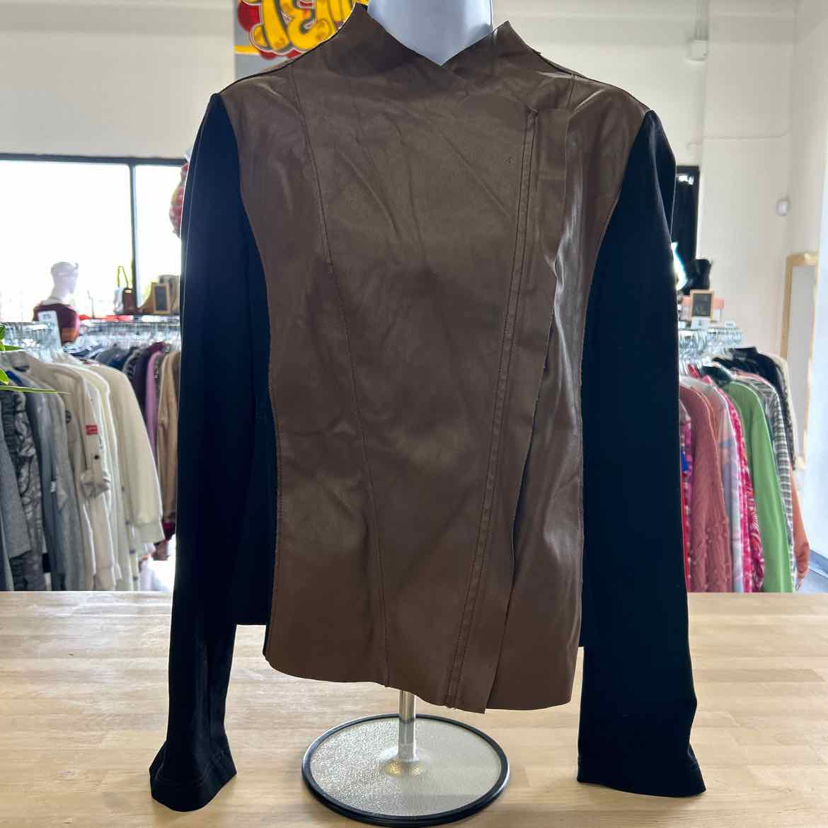 Patrizia  Luca Size M Brown/Black Jacket