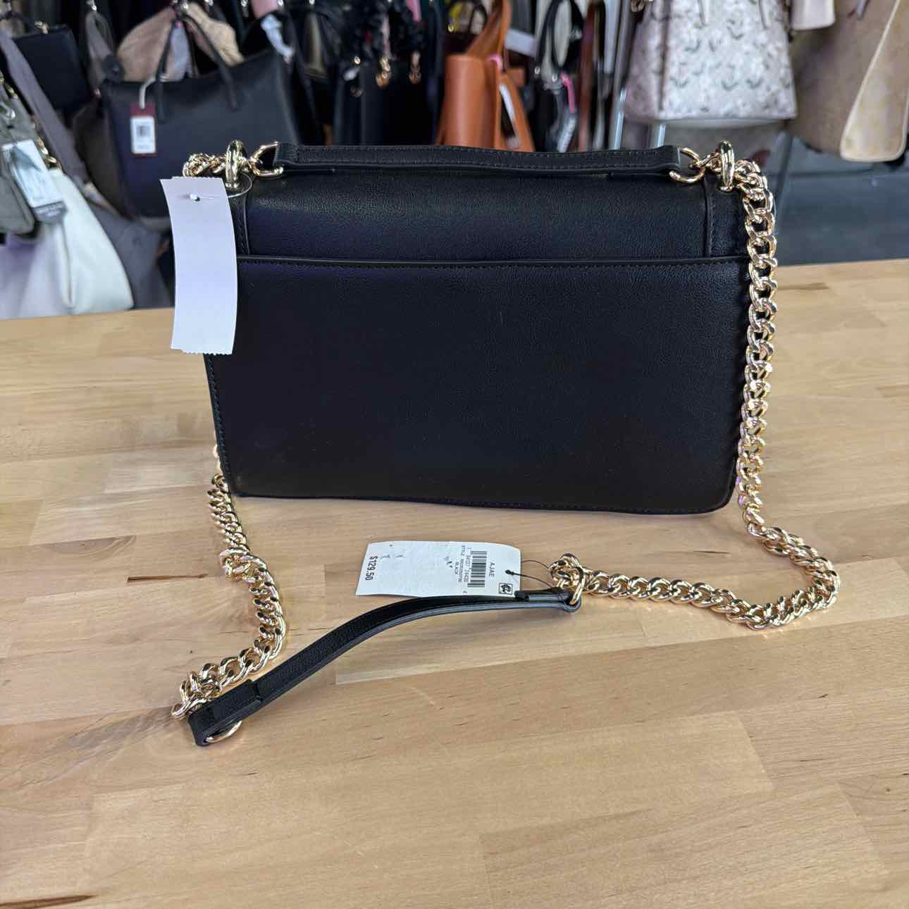 INC Black flower Handbag