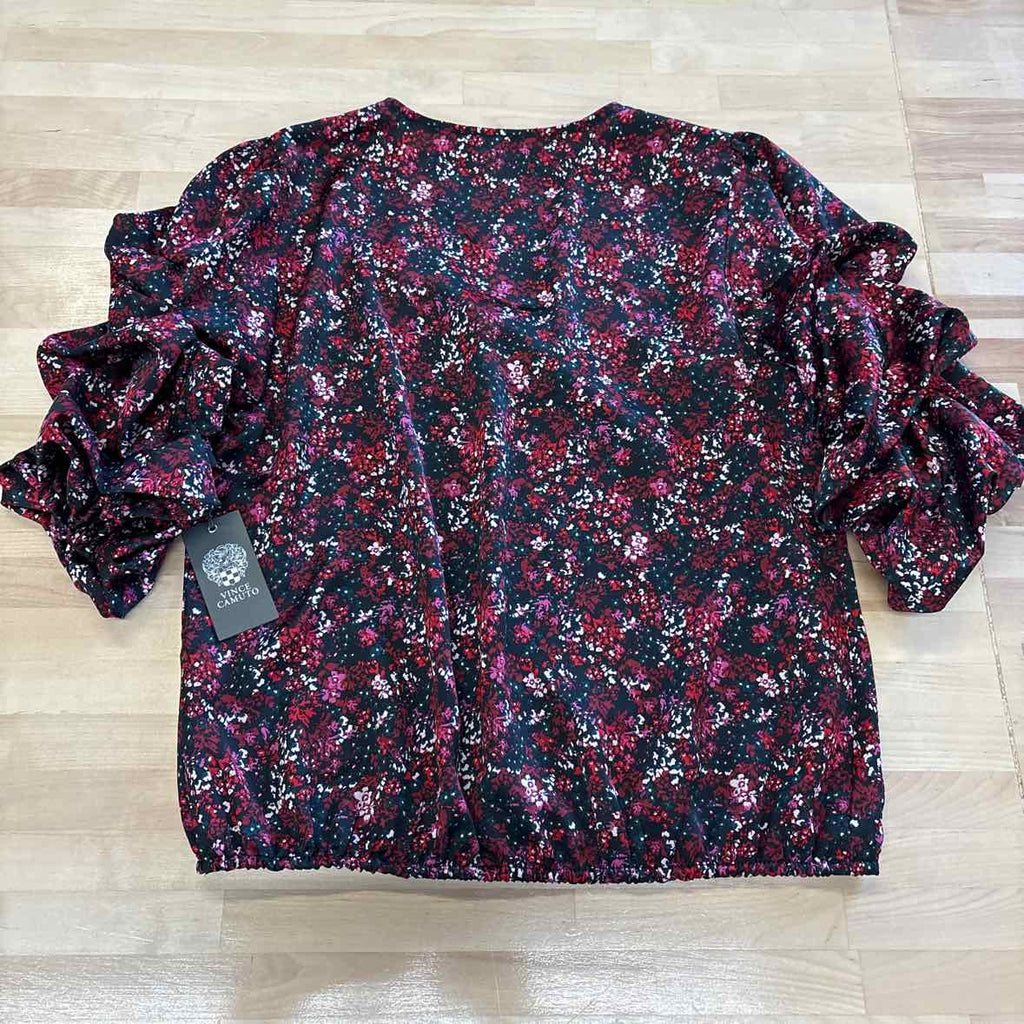 Vince Camuto Size L Black Blouse
