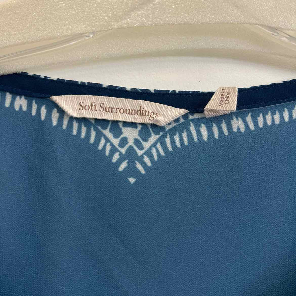 Soft Surroundings Size 2X Blue Sheer Preloved Dress