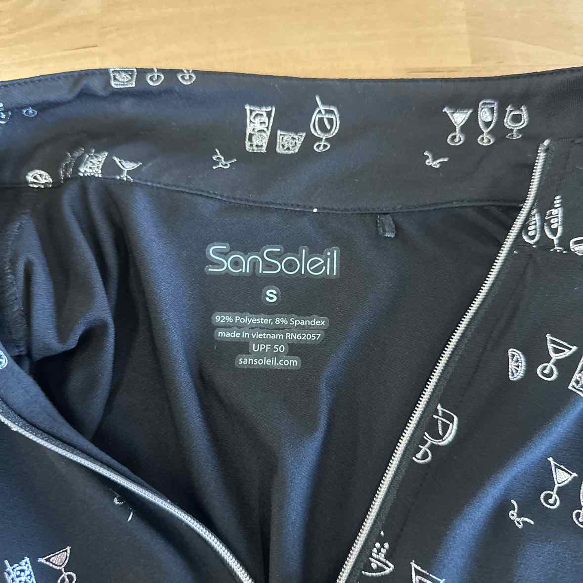 San Soleil Size S Black Athletic Jacket