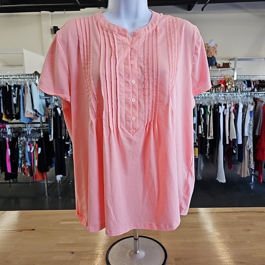 Lands End Size XL Pink Blouse