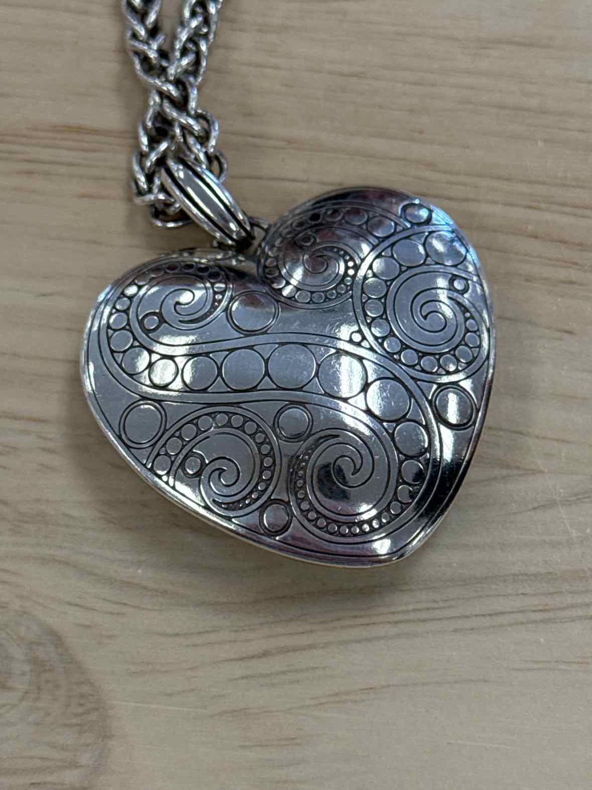 Brighton Blue & Green Heart Shape Reversible Necklace