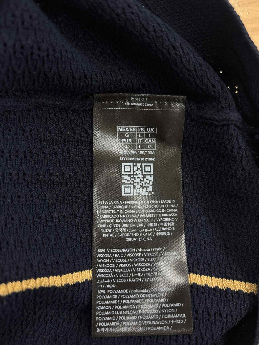 Guess Size L Blue White New MENS Polo