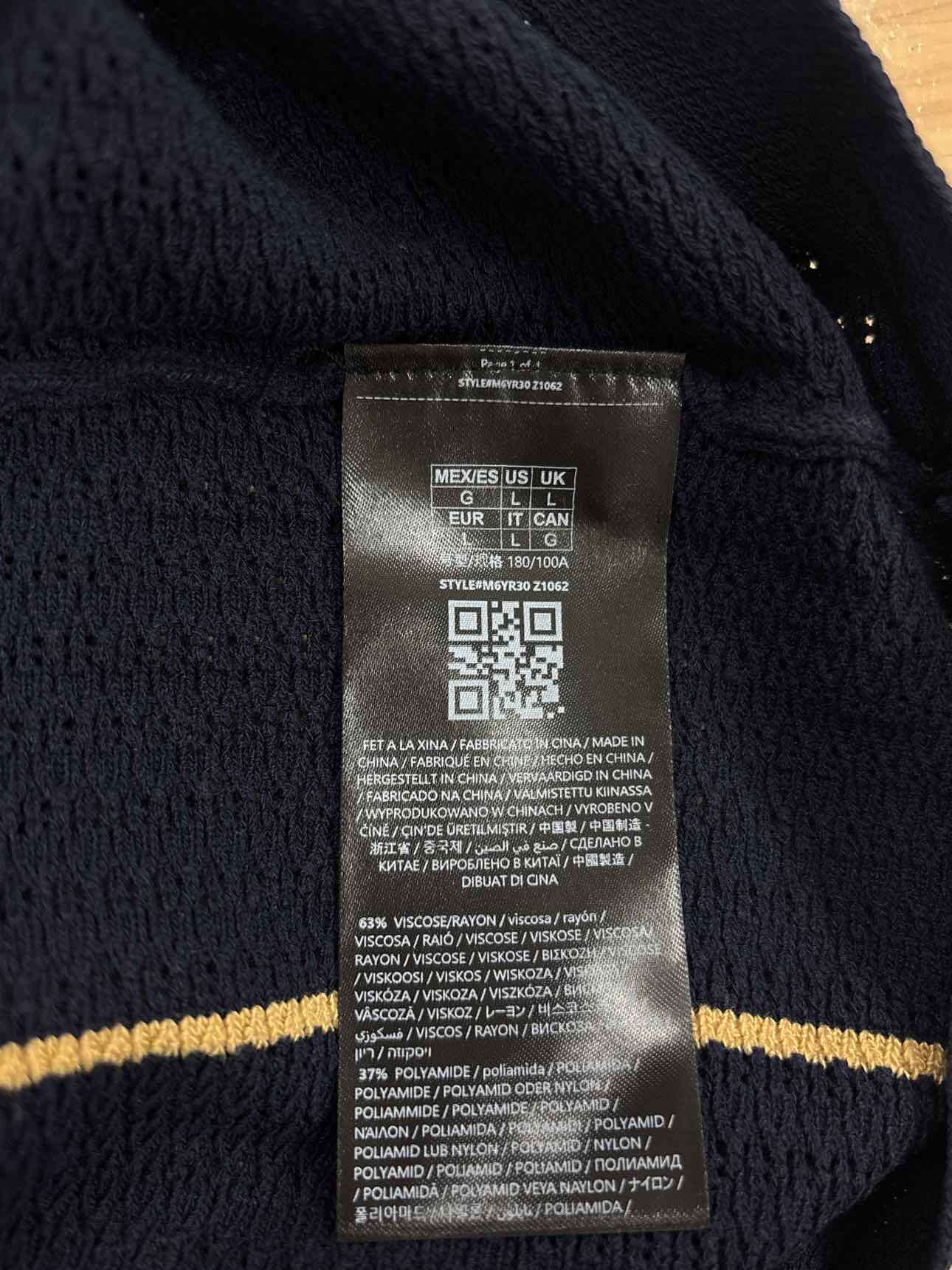 Guess Size L Blue White New MENS Polo