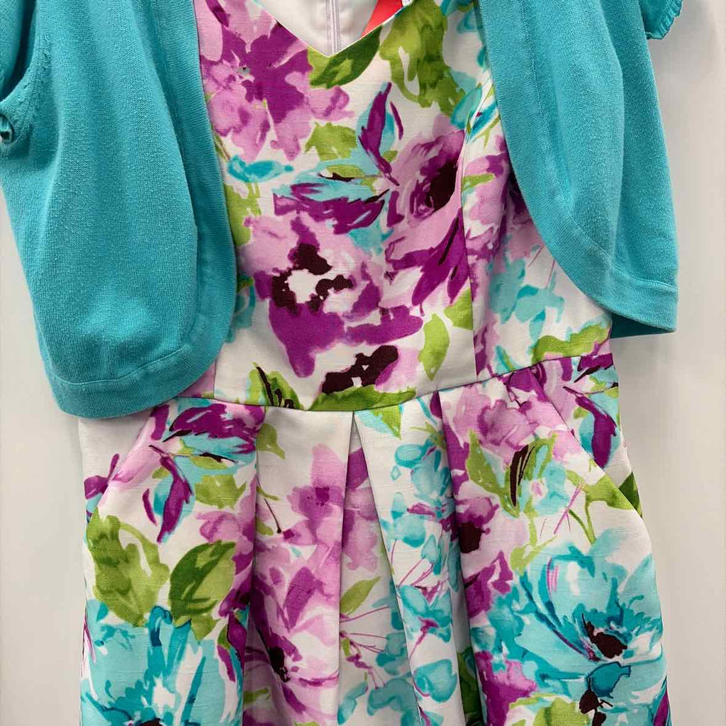 R&K Size 12 Blue White Used Dress