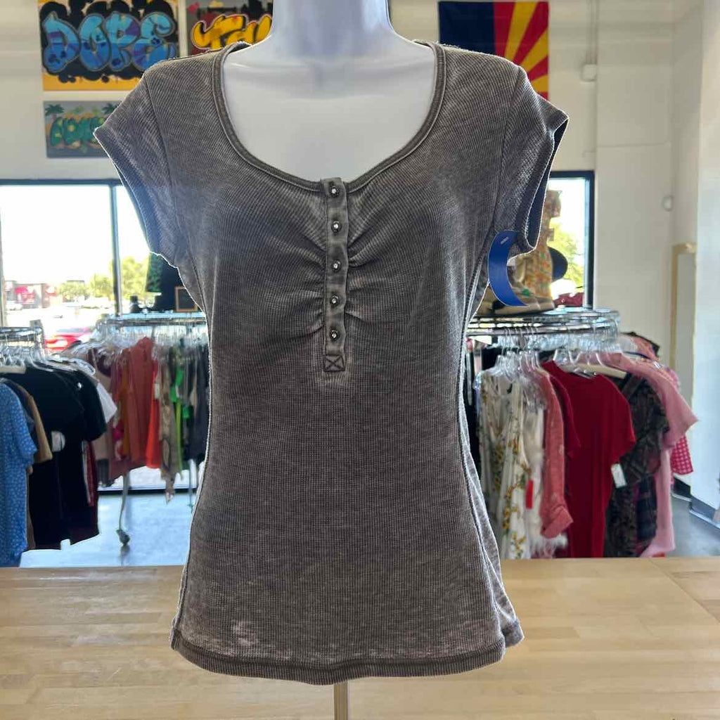 Guess Size XS Gray Preloved T-Shirt SS