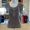 Guess Size XS Gray Preloved T-Shirt SS