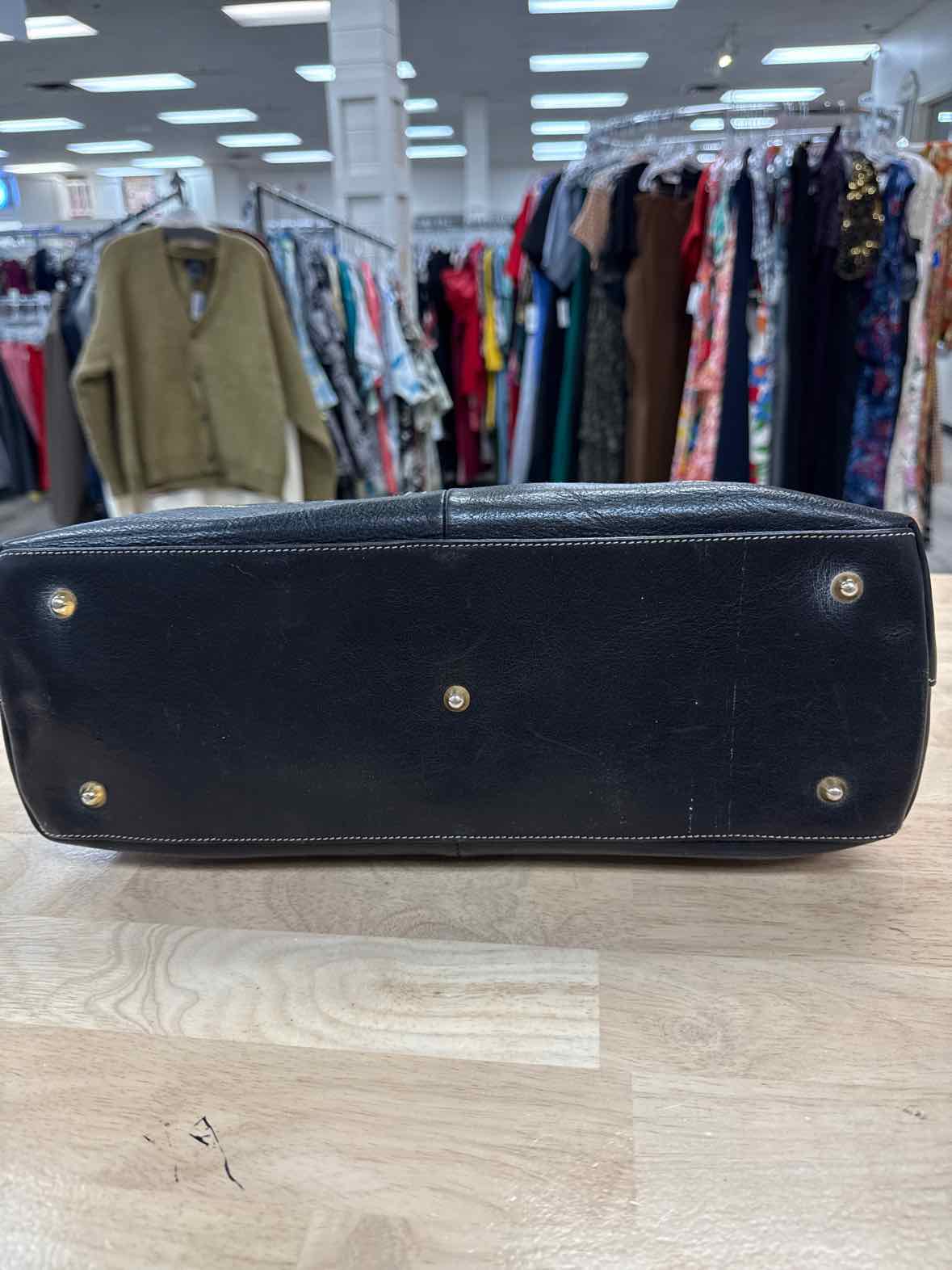 Marino Orlandi Black satchel Italian Leather Preloved Handbag