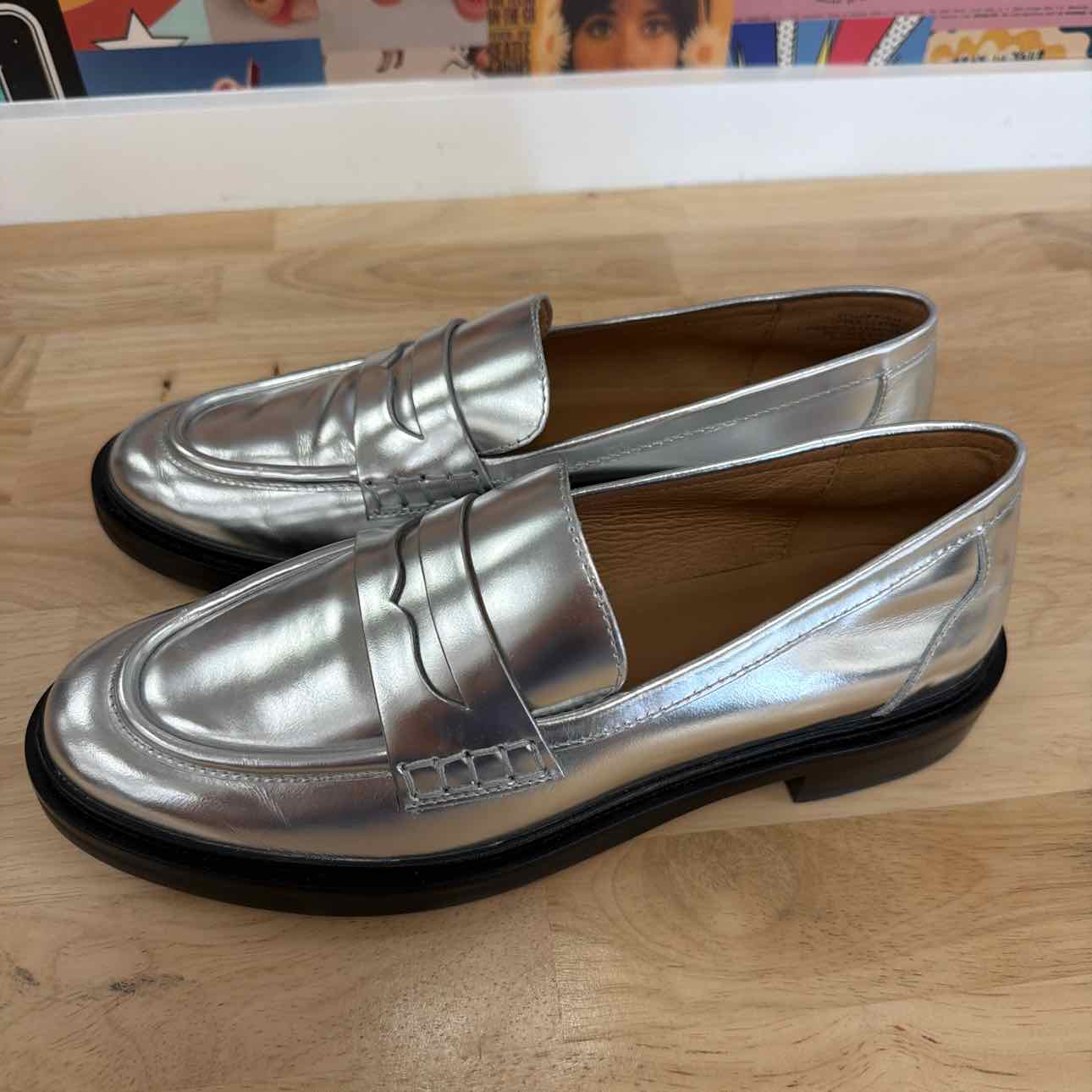 Madewell Size 10 Silver New Flats