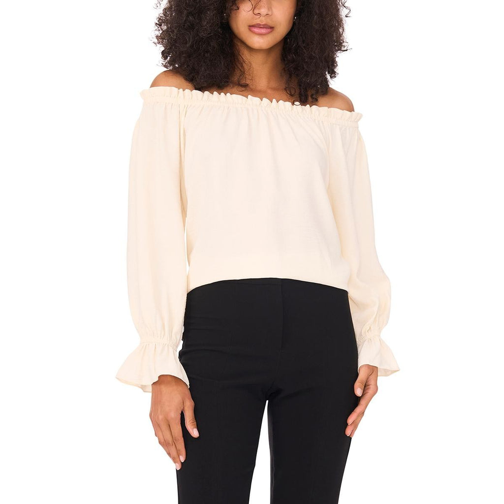 Womens MSK Off the Shoulder Ruffle Blouse