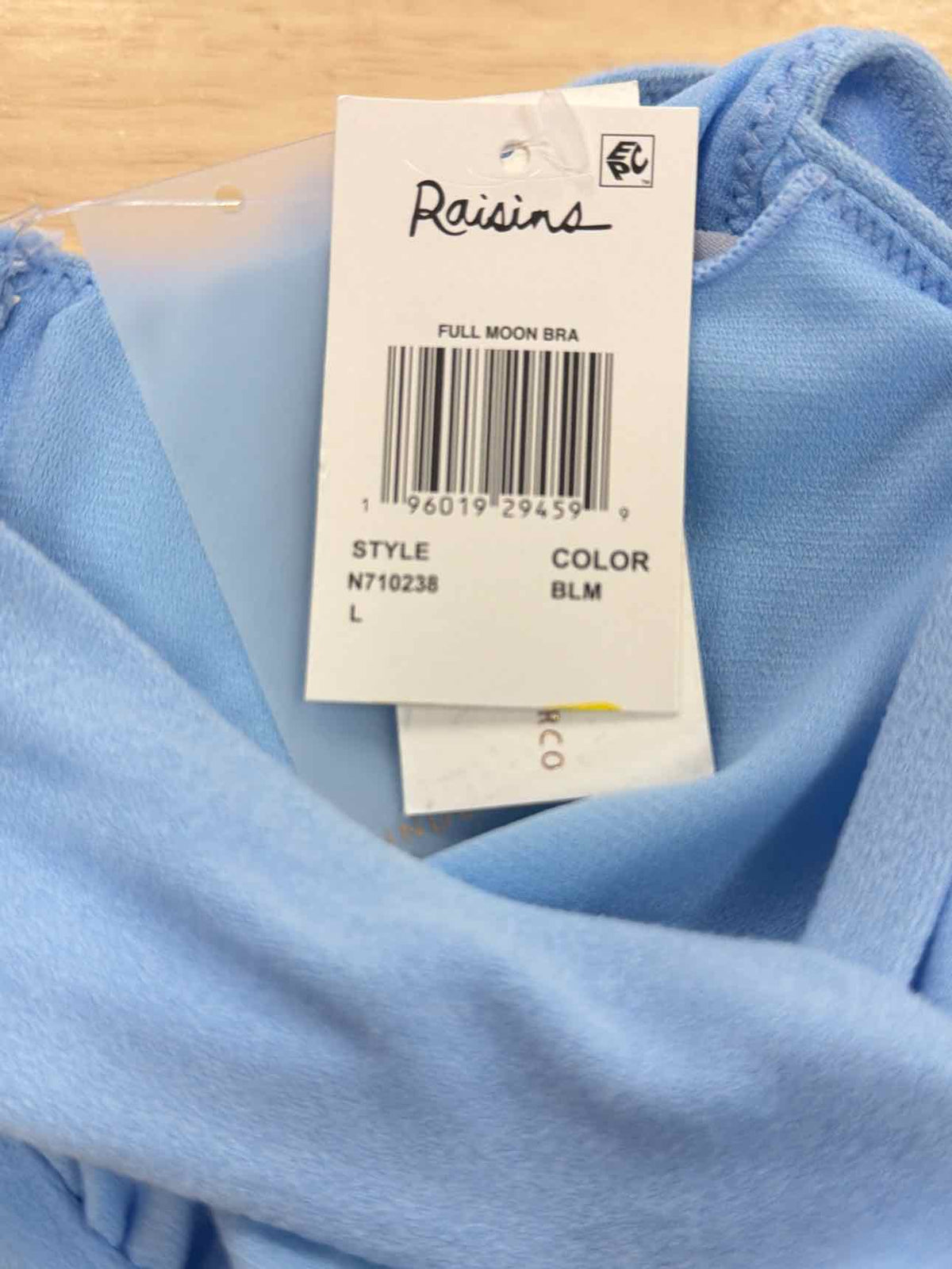 Raisins Size L Tie-Back Bikini Top