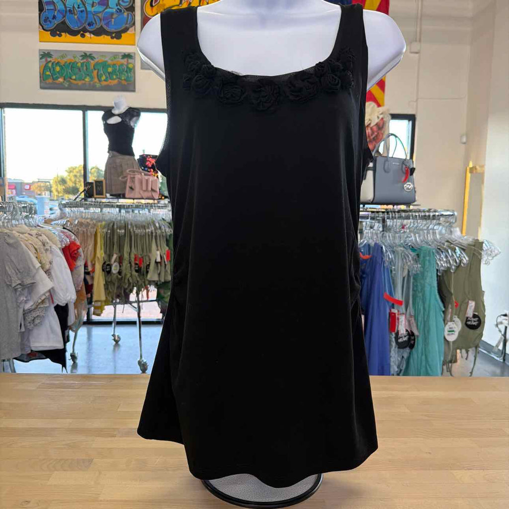 White House Black Market Size L Black Preloved Tank