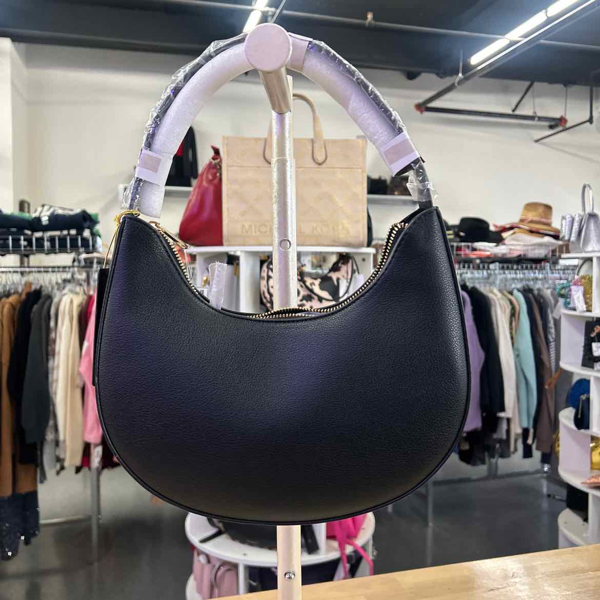 Like Dreams Noemie Half Moon Shoulder Bag - Black