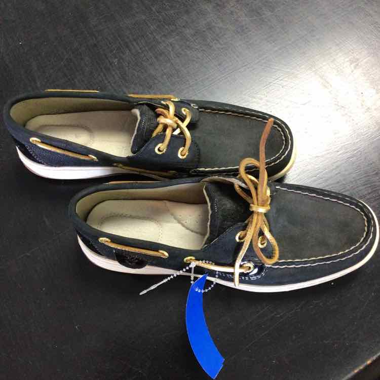Sperry Shoe Size 8 Black & Gold Sandals